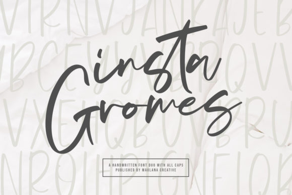 Insta Gromes: A Handwritten Script Font That Builds Brand Warmth