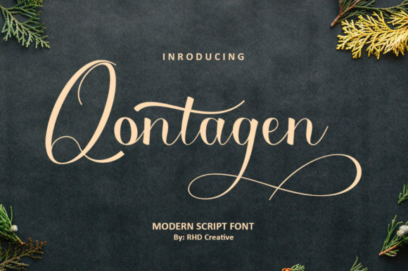 Qontagen: A Script Font for Timeless Editorial Design